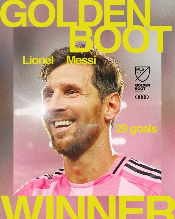 双双霸榜👑 38岁梅西常规赛28场29球19助，获常规赛金靴+助功  王